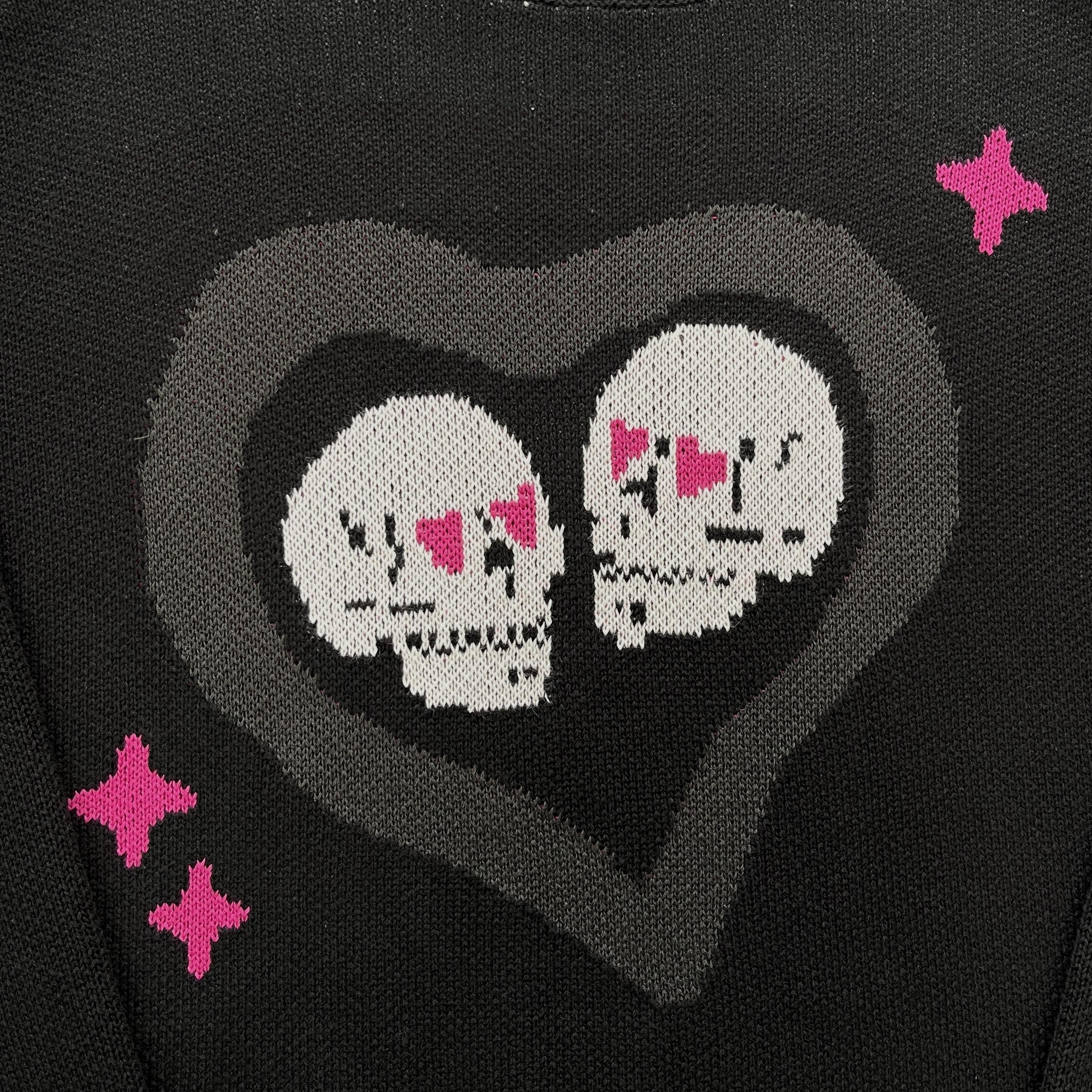 Broken P Skull Heart Sweater