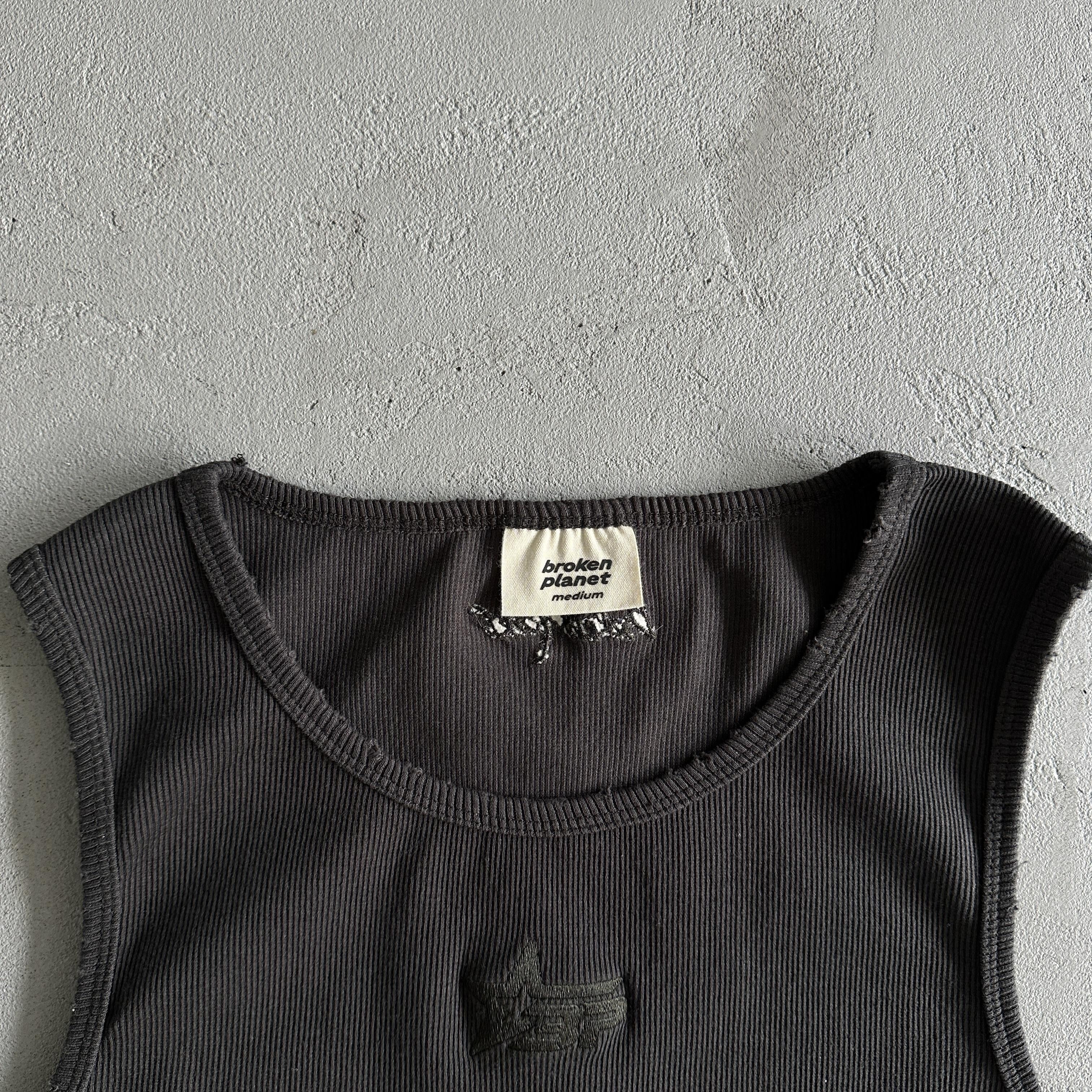 Broken P Mens Washed Ribbde Tank Top