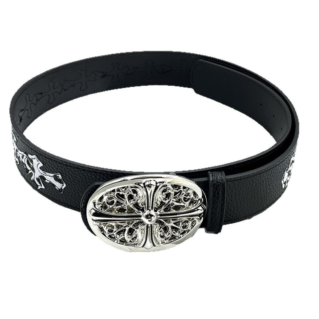 Chh Chrome heart belt with jeans y2k