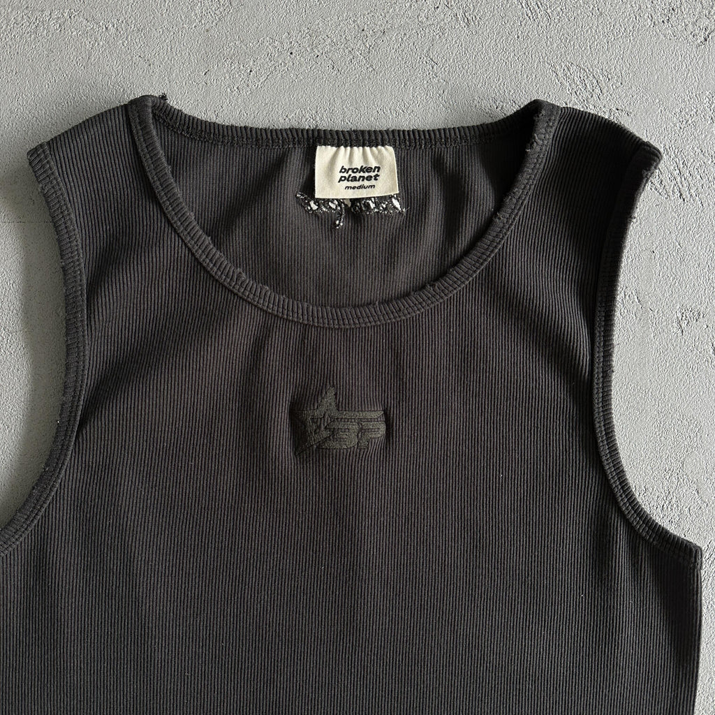 Broken P Mens Washed Ribbde Tank Top