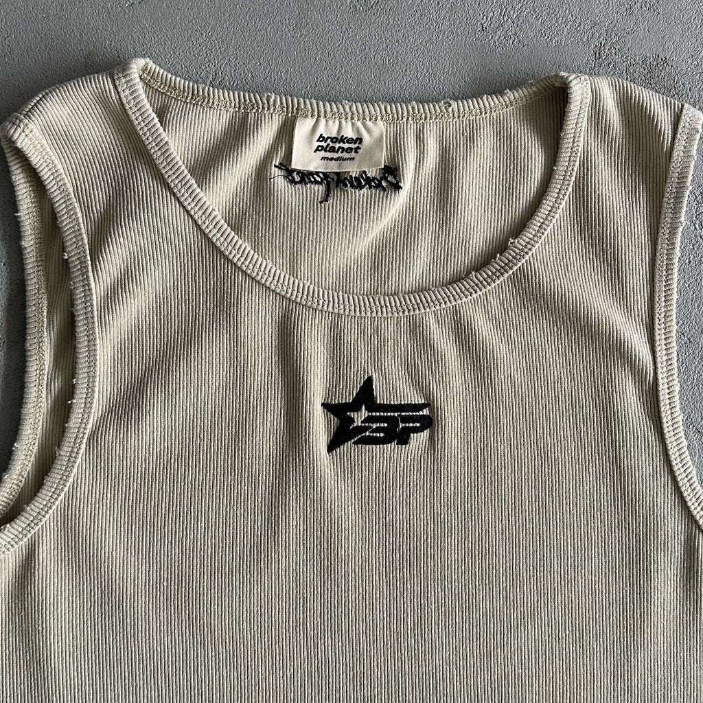 Broken P Mens Washed Ribbde Tank Top